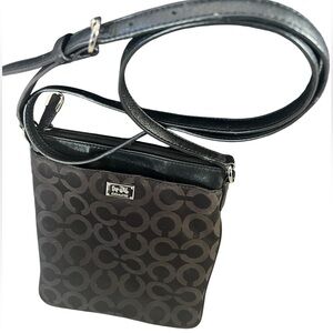 Coach Black Signature Crossbody Bag great condition almost vintage